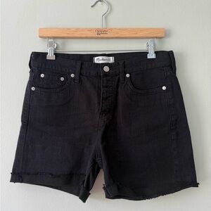 Madewell Black Jean Shorts Cut-Off Style